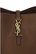Saint Laurent Le 37 Bucket Bag in Wood Brown, view 8, click to view large image.