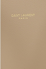 Saint Laurent East West Shopping Tote Bag in Dark Beige, view 7, click to view large image.
