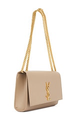 Saint Laurent Medium Kate Chain Bag in Dark Beige, view 4, click to view large image.