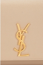 Saint Laurent Medium Kate Chain Bag in Dark Beige, view 8, click to view large image.