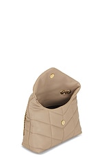 Saint Laurent Toy Puffer Bag in Dark Beige, view 5, click to view large image.