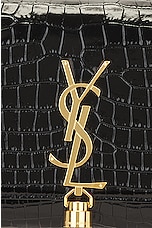 Saint Laurent Small Kate Tassel Chain Bag in Noir, view 7, click to view large image.