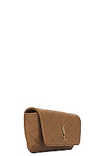 Saint Laurent Gaby Chain Phone Holder Bag in Dark Cork, view 4, click to view large image.