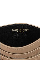Saint Laurent Cassandre Card Case in Dark Beige, view 5, click to view large image.