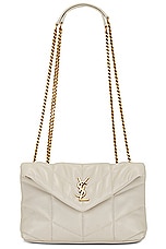 Saint Laurent Toy Puffer Bag in Blanc Vintage, view 1, click to view large image.