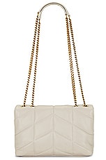 Saint Laurent Toy Puffer Bag in Blanc Vintage, view 3, click to view large image.
