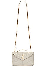 Saint Laurent Toy Puffer Bag in Blanc Vintage, view 6, click to view large image.
