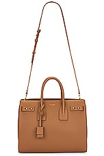 Saint Laurent Small Sac De Jour Supple Carryall Bag in Cinnamon, view 1, click to view large image.