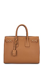 Saint Laurent Small Sac De Jour Supple Carryall Bag in Cinnamon, view 3, click to view large image.