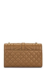 Saint Laurent Small Envelope Chain Bag in Dark Cork, view 3, click to view large image.