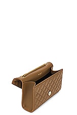 Saint Laurent Small Envelope Chain Bag in Dark Cork, view 5, click to view large image.