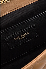 Saint Laurent Small Envelope Chain Bag in Dark Cork, view 7, click to view large image.