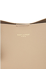 Saint Laurent North South Shopping Tote Bag in Dark Beige, view 7, click to view large image.