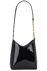 Saint Laurent Mini Hobo Bag in Nero, view 3, click to view large image.