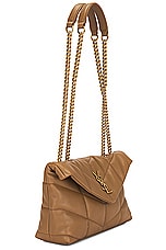 Saint Laurent Toy Puffer Bag in Dark Cork, view 4, click to view large image.