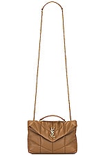 Saint Laurent Toy Puffer Bag in Dark Cork, view 6, click to view large image.