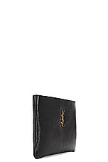 Saint Laurent Small Calypso Zipped Pouch in Noir, view 4, click to view large image.