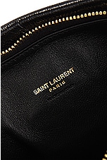 Saint Laurent Small Calypso Zipped Pouch in Noir, view 6, click to view large image.