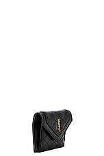Saint Laurent Gaby Card Case in Noir, view 3, click to view large image.