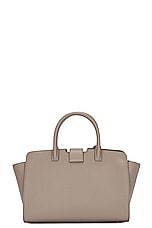 Saint Laurent Baby Downtown YSL Cabas Bag in Greyish Brown, view 4, click to view large image.