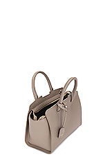 Saint Laurent Baby Downtown YSL Cabas Bag in Greyish Brown, view 6, click to view large image.