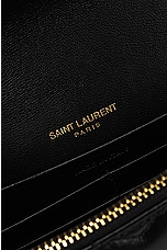 Saint Laurent Cassandre Envelope Chain Wallet Bag in Noir, view 7, click to view large image.