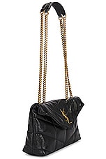 Saint Laurent Toy Puffer Bag in Noir, view 4, click to view large image.