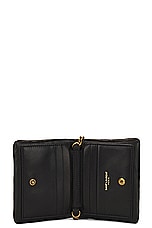 Saint Laurent Calypso Card Case On Chain Bag in Noir, view 5, click to view large image.