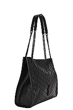 Saint Laurent Medium Niki Shopping Bag in Noir, view 4, click to view large image.