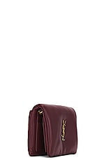 Saint Laurent Calypso Card Case On Chain Bag in Rouge Merlot, view 4, click to view large image.