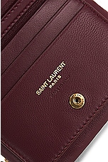Saint Laurent Calypso Card Case On Chain Bag in Rouge Merlot, view 7, click to view large image.
