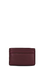 Saint Laurent Calypso Zipped Credit Card Case in Rouge Merlot, view 2, click to view large image.