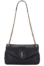 Saint Laurent Large Calypso Chain Bag in Nero, view 1, click to view large image.