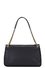 Saint Laurent Large Calypso Chain Bag in Nero, view 4, click to view large image.