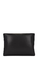Saint Laurent Large Calypso Zipped Pouch in Noir, view 3, click to view large image.