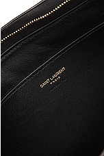 Saint Laurent Large Calypso Zipped Pouch in Noir, view 6, click to view large image.
