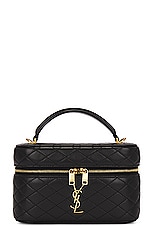 Saint Laurent Mini Gaby Vanity Bag in Nero, view 3, click to view large image.