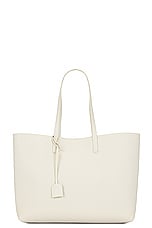 Saint Laurent East West Shopping Tote Bag in Blanc Vintage, view 1, click to view large image.