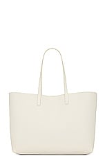 Saint Laurent East West Shopping Tote Bag in Blanc Vintage, view 2, click to view large image.