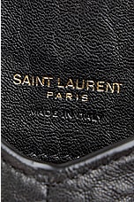 Saint Laurent Cassandre Envelope Charm Pouch in Noir, view 7, click to view large image.