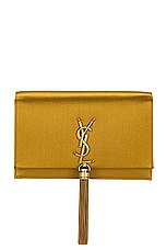 Saint Laurent Kate Tassel Chain Wallet Bag in Jungle, view 3, click to view large image.