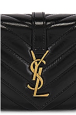 Saint Laurent Mini College Chain Bag in Noir, view 8, click to view large image.