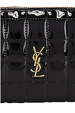 Saint Laurent Cassandre Pouch Chain Bag in Noir, view 7, click to view large image.