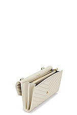 Saint Laurent Cassandre Classic Chain Wallet Bag in Blanc Vintage, view 5, click to view large image.