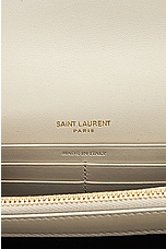 Saint Laurent Cassandre Classic Chain Wallet Bag in Blanc Vintage, view 7, click to view large image.