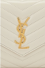 Saint Laurent Cassandre Classic Chain Wallet Bag in Blanc Vintage, view 8, click to view large image.
