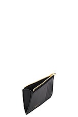 Saint Laurent Zipped Fragments Card Case in Noir, view 4, click to view large image.