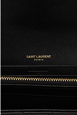 Saint Laurent Large Cassandre Flap Wallet in Noir, view 6, click to view large image.