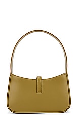 Saint Laurent Mini Le 5 A 7 Hobo Bag in Vert Olive, view 3, click to view large image.