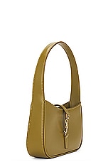 Saint Laurent Mini Le 5 A 7 Hobo Bag in Vert Olive, view 4, click to view large image.